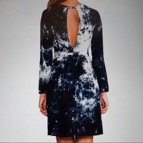 Blu moon tie dye high low mini dress - Picture 2 of 7